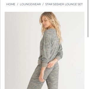 Honeydew Star Seeker Lounge Pajama Set Camo Small
